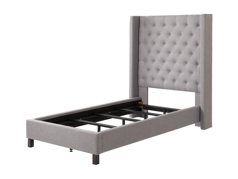 grey Tufted Twin / Single Bed Fairfield Collection product image by CorLiving
