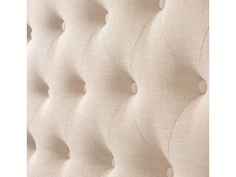 cream Tufted King Bed Fairfield Collection detail image by CorLiving