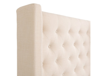 cream Tufted King Bed Fairfield Collection detail image by CorLiving#color_cream
