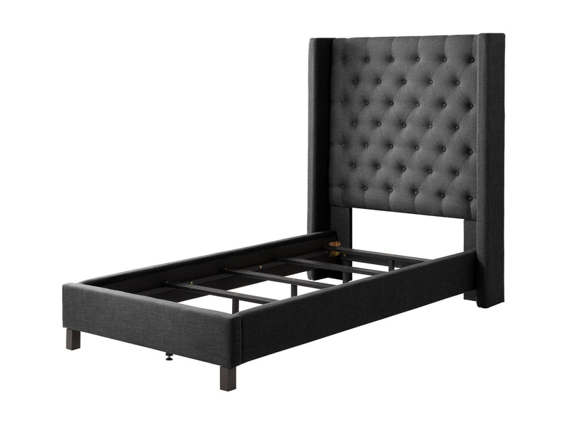 dark grey Tufted Twin / Single Bed Fairfield Collection product image by CorLiving
