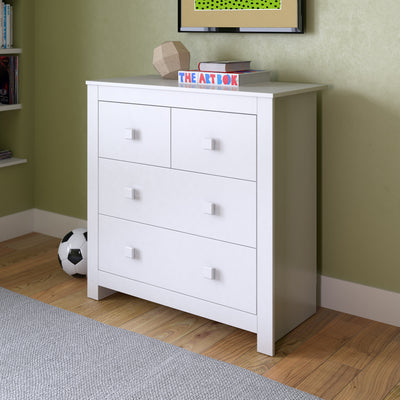 white 4 Drawer Dresser Madison Collection lifestyle scene by CorLiving#color_white