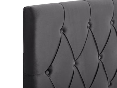 dark grey Velvet Headboard, Full / Double Catalina Collection detail image by CorLiving#color_dark-grey