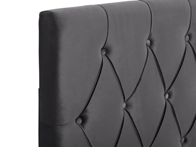 dark grey Velvet Headboard, King Catalina Collection detail image by CorLiving#color_dark-grey