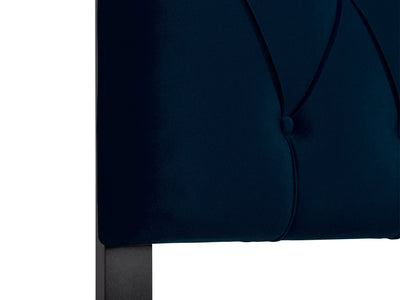 navy blue Velvet Headboard, Queen Catalina Collection detail image by CorLiving#color_navy-blue