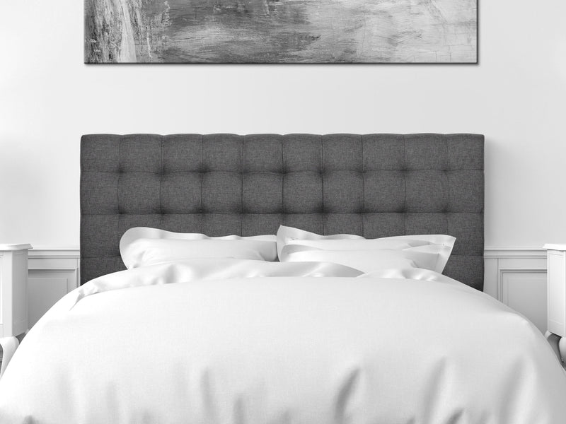 grey Modern Headboard, Queen Valencia Collection lifestyle scene by CorLiving
