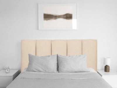 cream Panel Headboard, Twin / Single Helena Collection lifestyle scene by CorLiving#color_cream