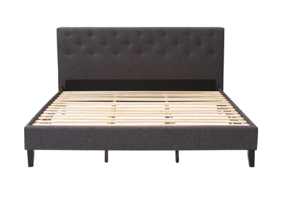 dark grey Button Tufted King Bed Nova Ridge Collection product image by CorLiving#color_nova-ridge-dark-grey