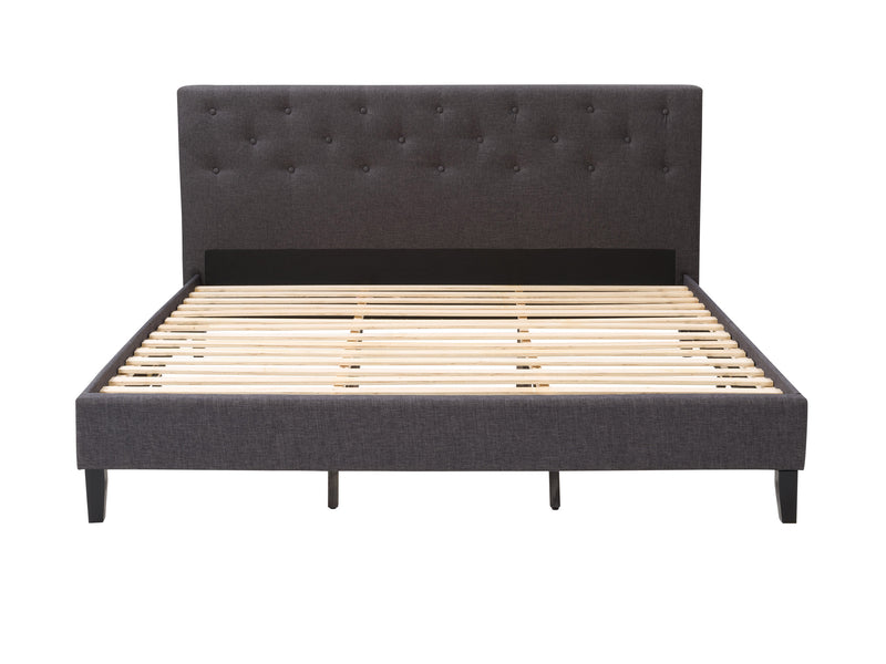 dark grey Button Tufted King Bed Nova Ridge Collection product image by CorLiving