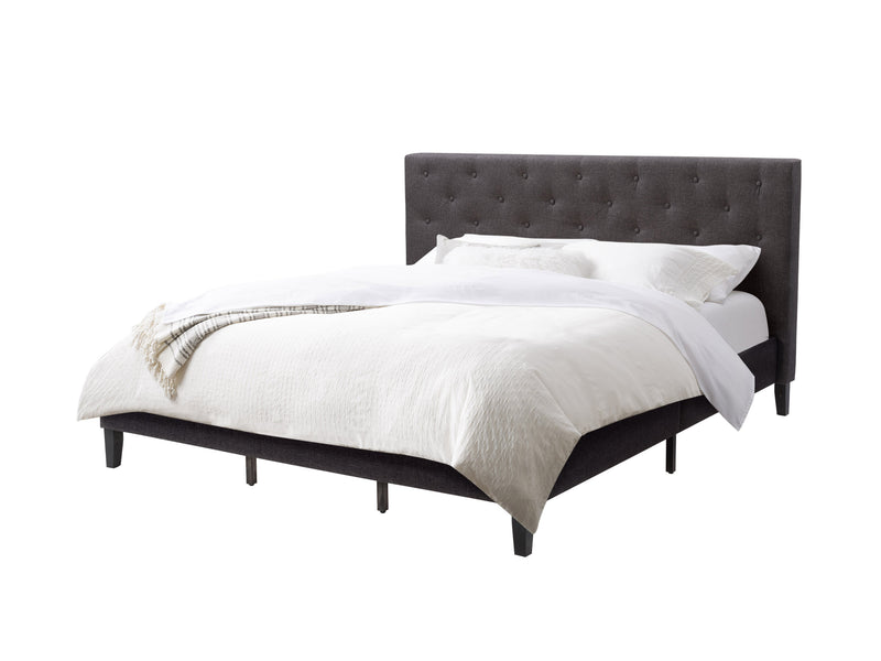 dark grey Button Tufted King Bed Nova Ridge Collection product image by CorLiving