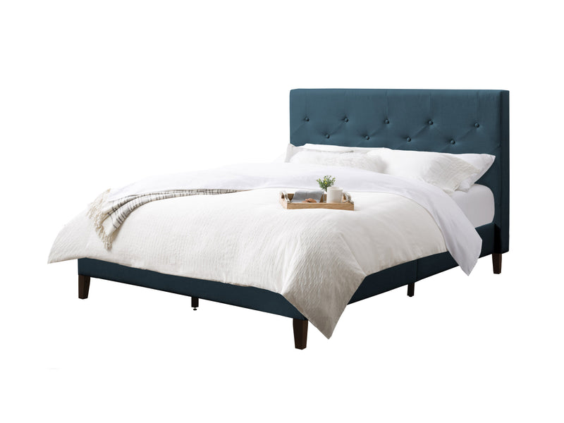 ocean blue Button Tufted Double / Full Bed Nova Ridge Collection product image by CorLiving