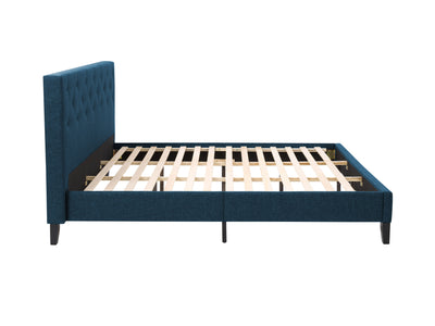 ocean blue Button Tufted King Bed Nova Ridge Collection product image by CorLiving#color_nova-ridge-ocean-blue