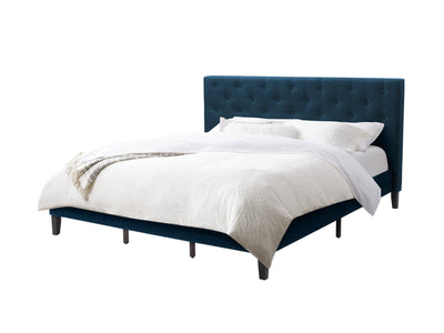 ocean blue Button Tufted King Bed Nova Ridge Collection product image by CorLiving#color_nova-ridge-ocean-blue