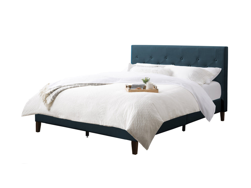 ocean blue Button Tufted Queen Bed Nova Ridge Collection product image by CorLiving