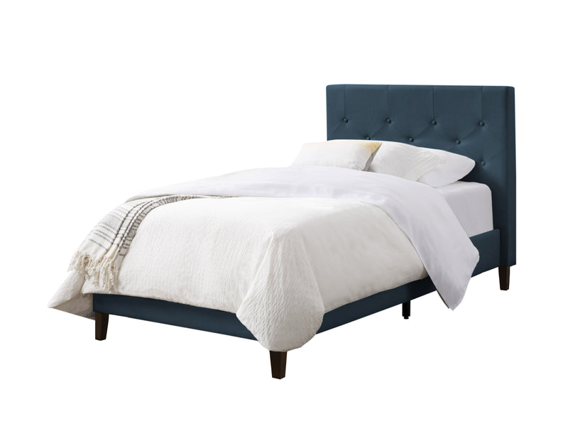 ocean blue Button Tufted Twin / Single Bed Nova Ridge Collection product image by CorLiving