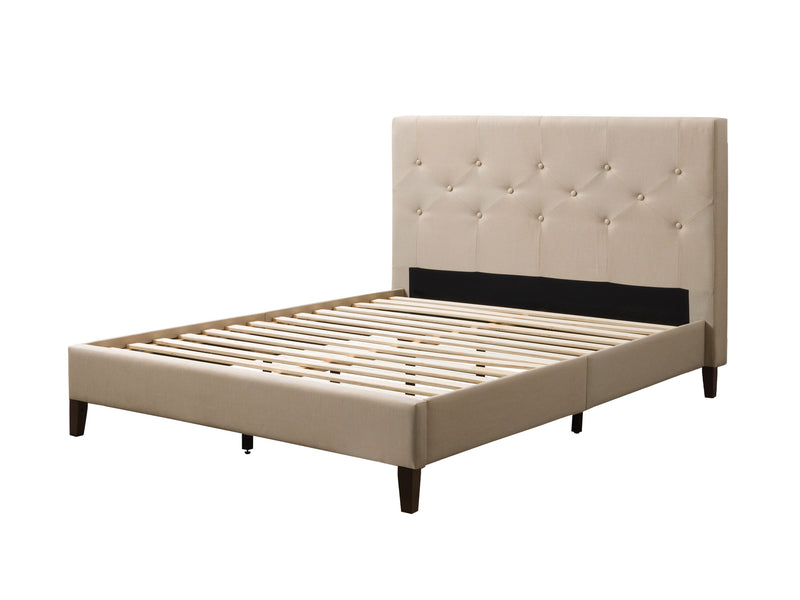 cream Button Tufted Double / Full Bed Nova Ridge Collection product image by CorLiving