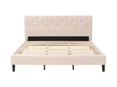 cream Button Tufted King Bed Nova Ridge Collection product image by CorLiving#color_nova-ridge-cream