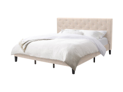 cream Button Tufted King Bed Nova Ridge Collection product image by CorLiving#color_nova-ridge-cream