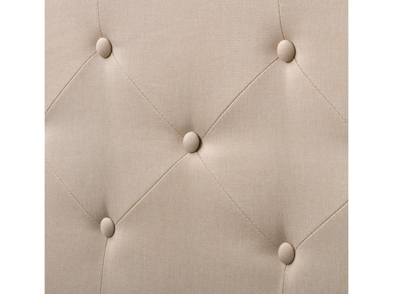 cream Button Tufted Queen Bed Nova Ridge Collection detail image by CorLiving