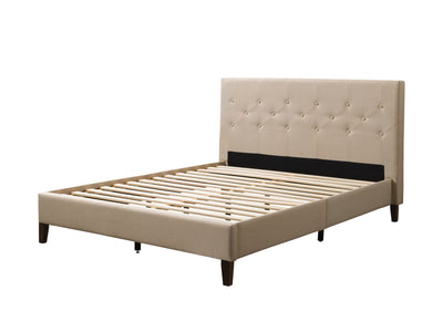 cream Button Tufted Queen Bed Nova Ridge Collection product image by CorLiving#color_nova-ridge-cream