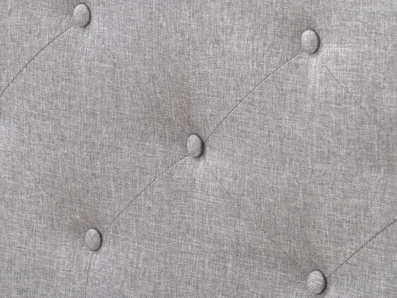 light grey Button Tufted King Bed Nova Ridge Collection detail image by CorLiving