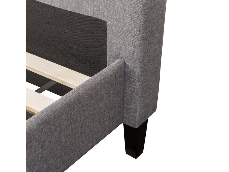 light grey Button Tufted Queen Bed Nova Ridge Collection detail image by CorLiving