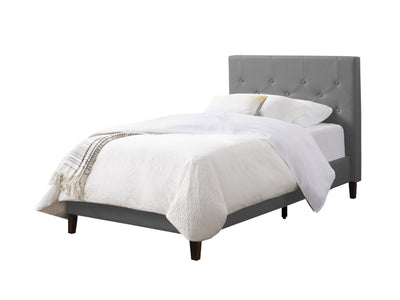 light grey Button Tufted Twin / Single Bed Nova Ridge Collection product image by CorLiving#color_nova-ridge-light-grey