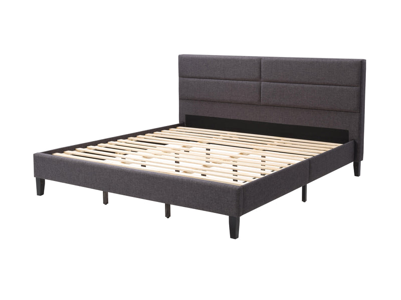 dark grey Upholstered King Bed Bellevue Collection product image by CorLiving