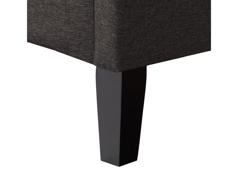 dark grey Upholstered Twin / Single Bed Bellevue Collection detail image by CorLiving