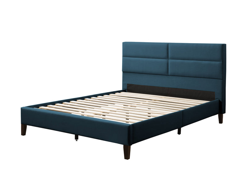 ocean blue Upholstered Queen Bed Bellevue Collection product image by CorLiving
