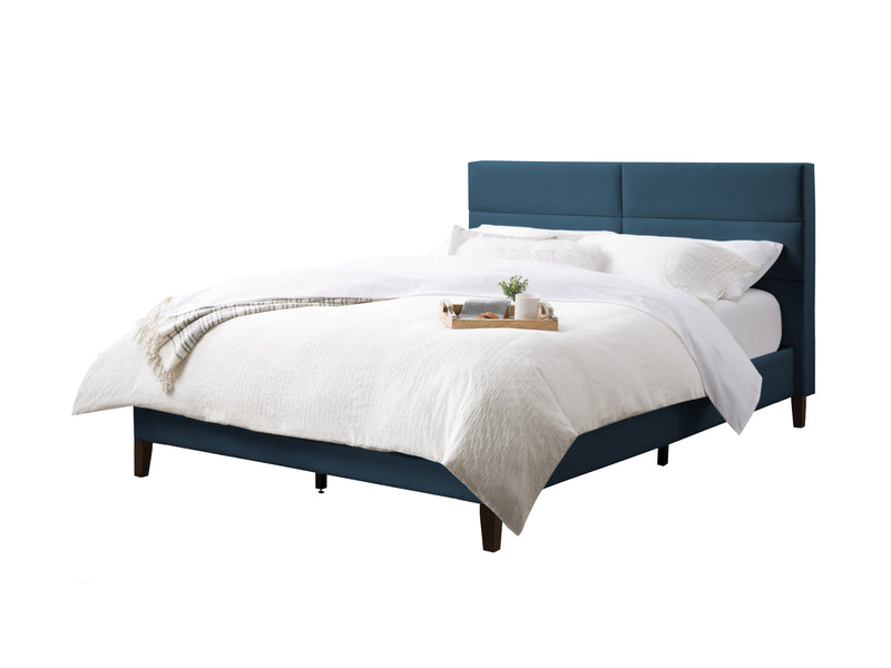 ocean blue Upholstered Queen Bed Bellevue Collection product image by CorLiving
