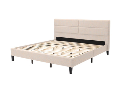 cream Upholstered King Bed Bellevue Collection product image by CorLiving#color_bellevue-cream