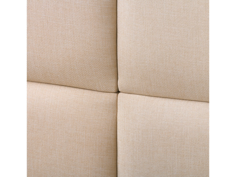 cream Upholstered Queen Bed Bellevue Collection detail image by CorLiving