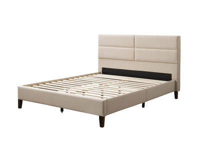 cream Upholstered Queen Bed Bellevue Collection product image by CorLiving#color_bellevue-cream