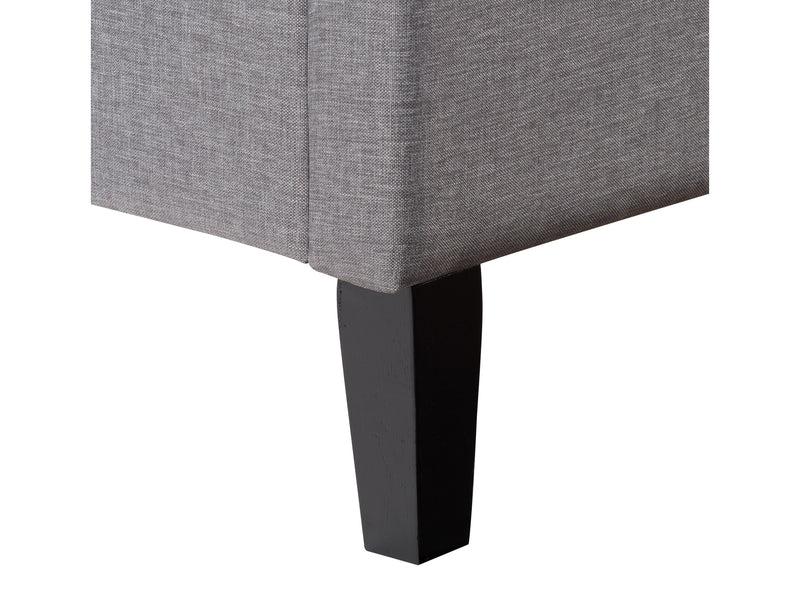 light grey Upholstered Double / Full Bed Bellevue Collection detail image by CorLiving