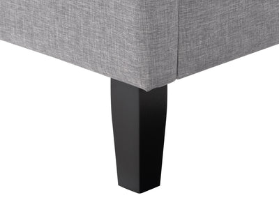 grey Upholstered King Bed Bellevue Collection detail image by CorLiving#color_bellevue-light-grey