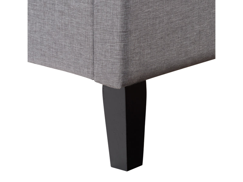 light grey Upholstered Twin / Single Bed Bellevue Collection detail image by CorLiving