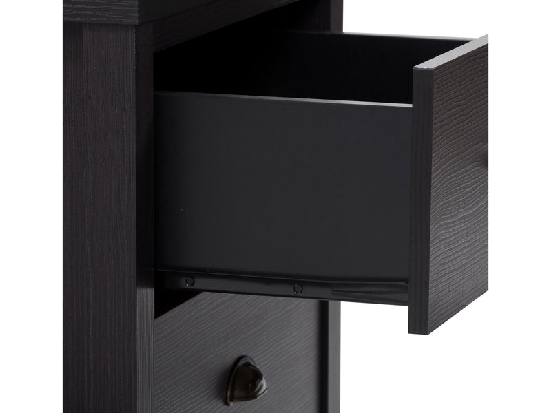 black 2 Drawer Night Stand Boston Collection detail image by CorLiving