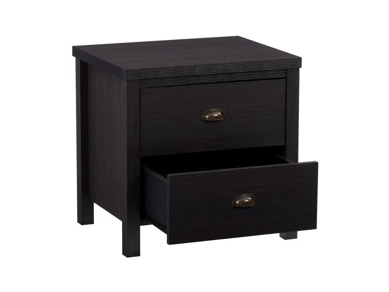 black 2 Drawer Night Stand Boston Collection product image by CorLiving