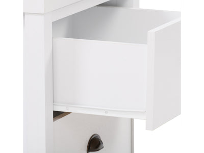 white 2 Drawer Night Stand Boston Collection detail image by CorLiving#color_white