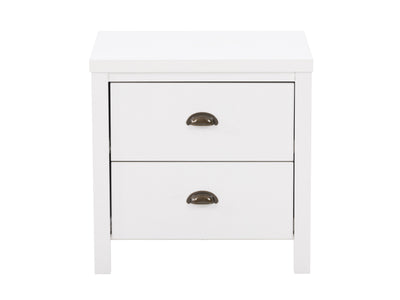 white 2 Drawer Night Stand Boston Collection product image by CorLiving#color_white