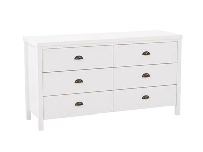 white 6 Drawer Dresser Boston Collection product image by CorLiving#color_white