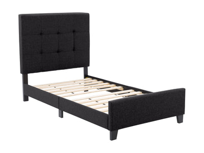 black Twin / Single Panel Bed Ellery Collection product image by CorLiving#color_ellery-black