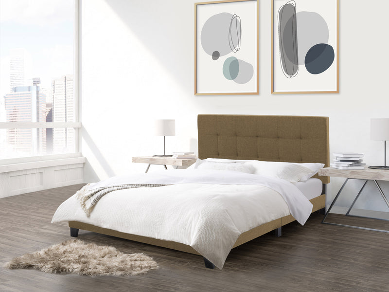 Clay Double / Full Panel Bed Ellery Collection lifestyle scene by CorLiving
