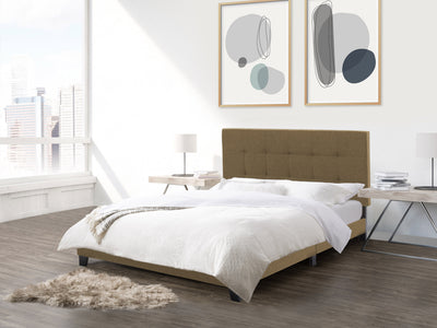 Clay Queen Panel Bed Ellery Collection lifestyle scene by CorLiving#color_ellery-clay