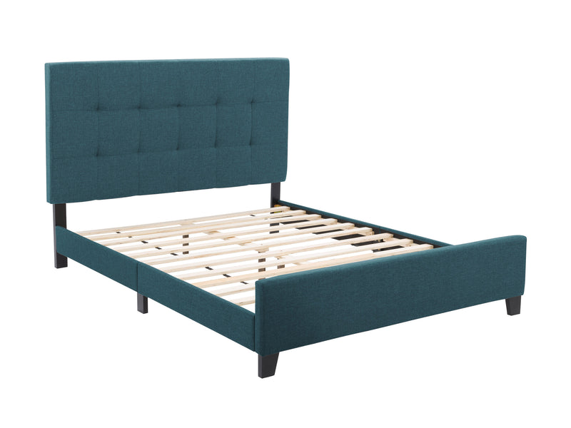 Blue Queen Panel Bed Ellery Collection product image by CorLiving