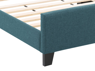 Blue Twin / Single Panel Bed Ellery Collection detail image by CorLiving#color_ellery-blue