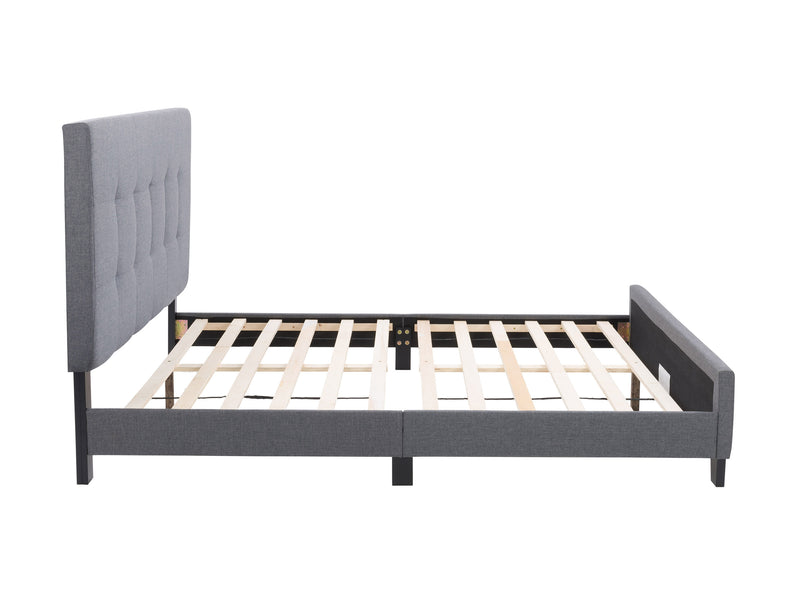 grey Double / Full Panel Bed Ellery Collection product image by CorLiving