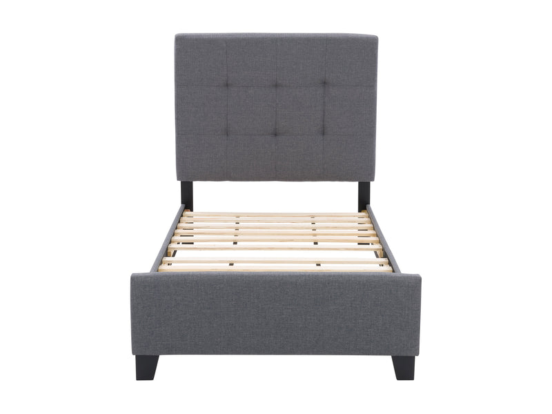 grey Twin / Single Panel Bed Ellery Collection product image by CorLiving