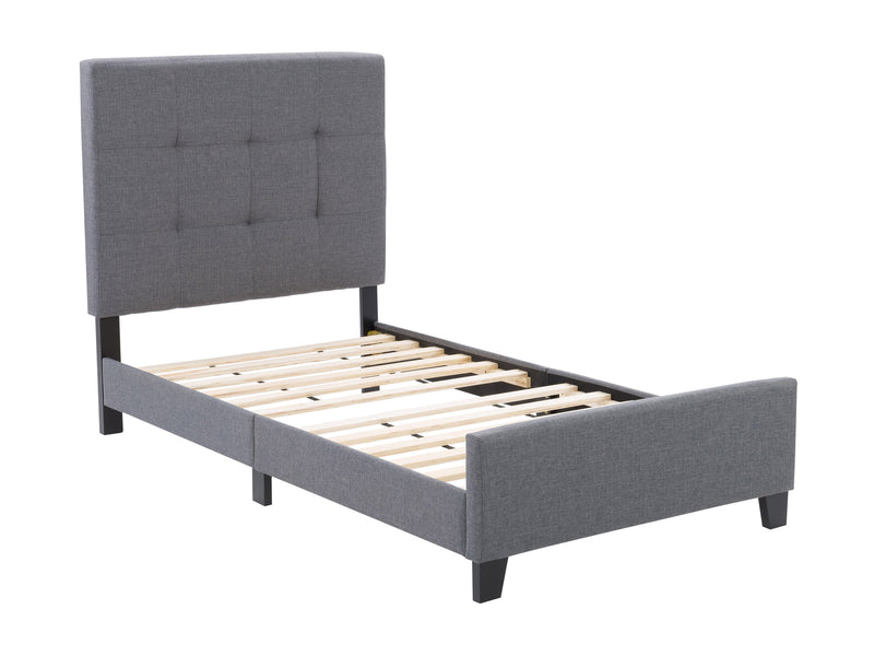 grey Twin / Single Panel Bed Ellery Collection product image by CorLiving