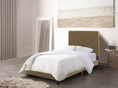 Clay Contemporary Twin / Single Bed Juniper Collection lifestyle scene by CorLiving#color_juniper-clay